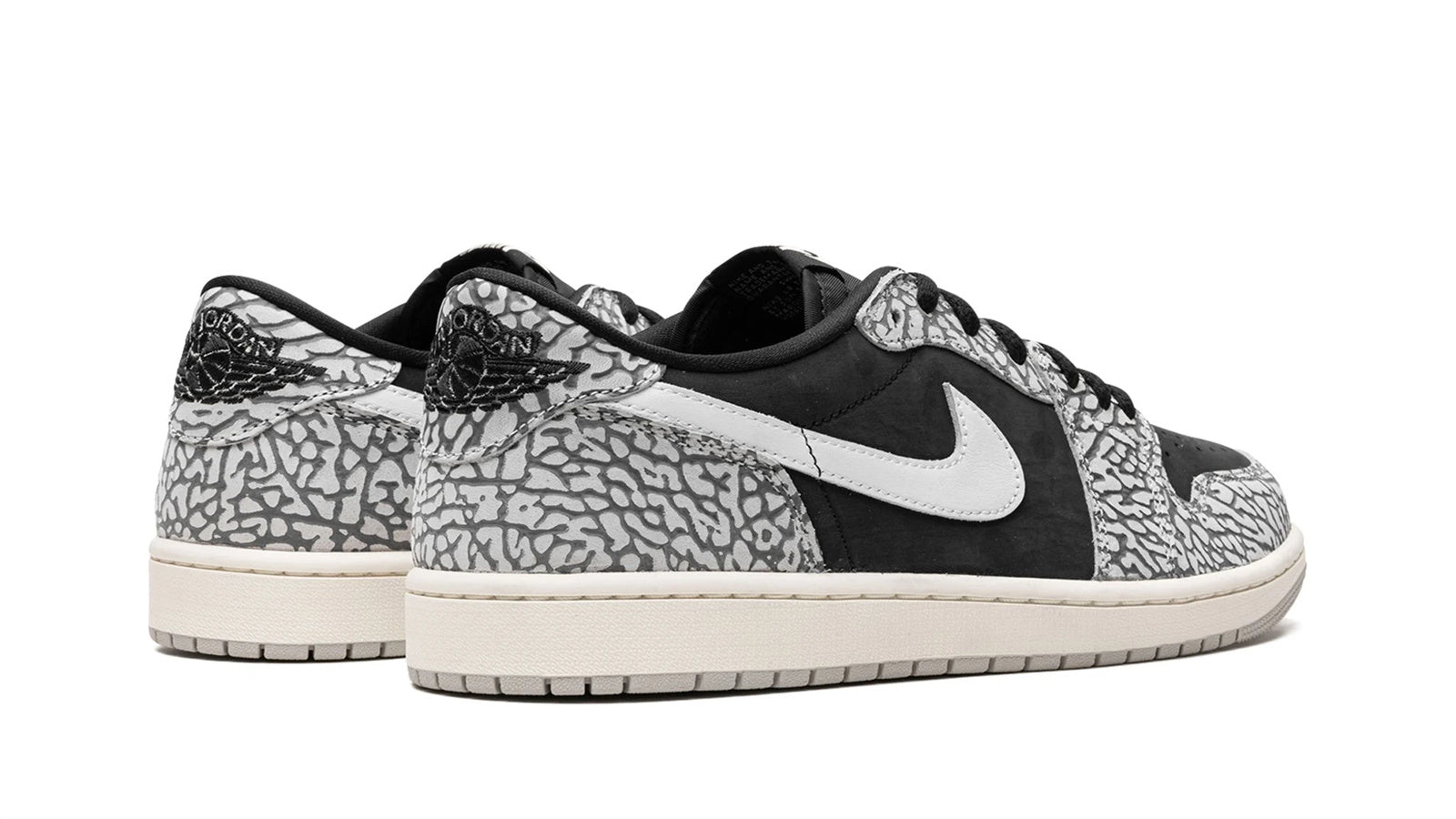 Air Jordan 1 Low OG Black Elephant Print - Classic Basketball Sneaker