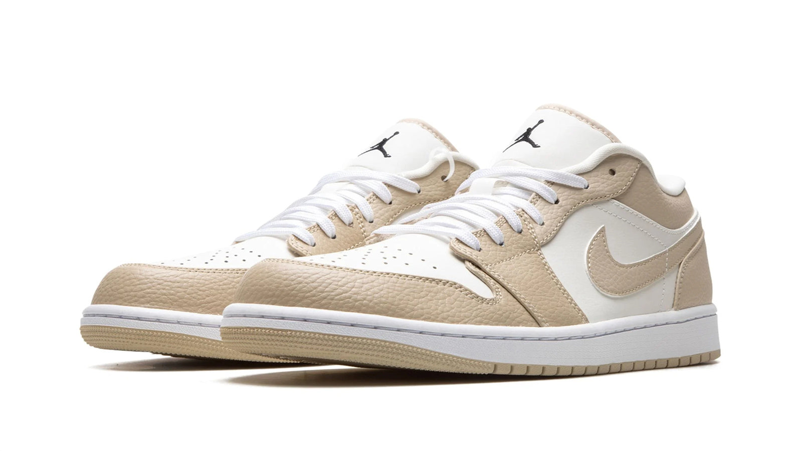 Air Jordan 1 Low Sail Rattan - Classic Two-Tone Leather Sneaker