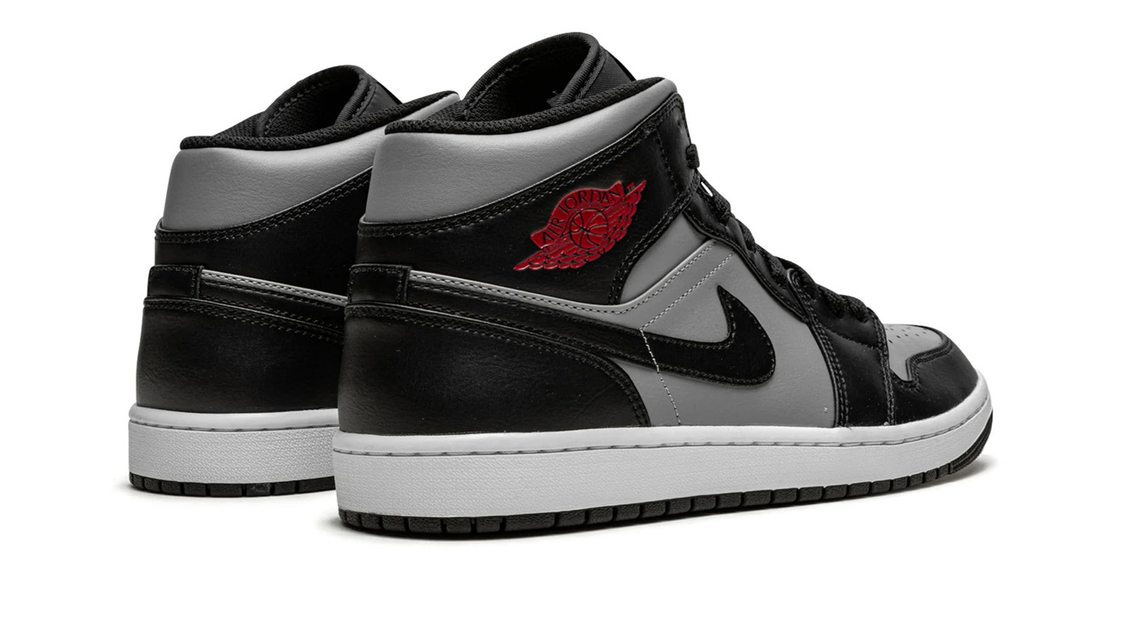 Air Jordan 1 Mid Shadow Red - Classic Two-Tone Basketball Sneaker