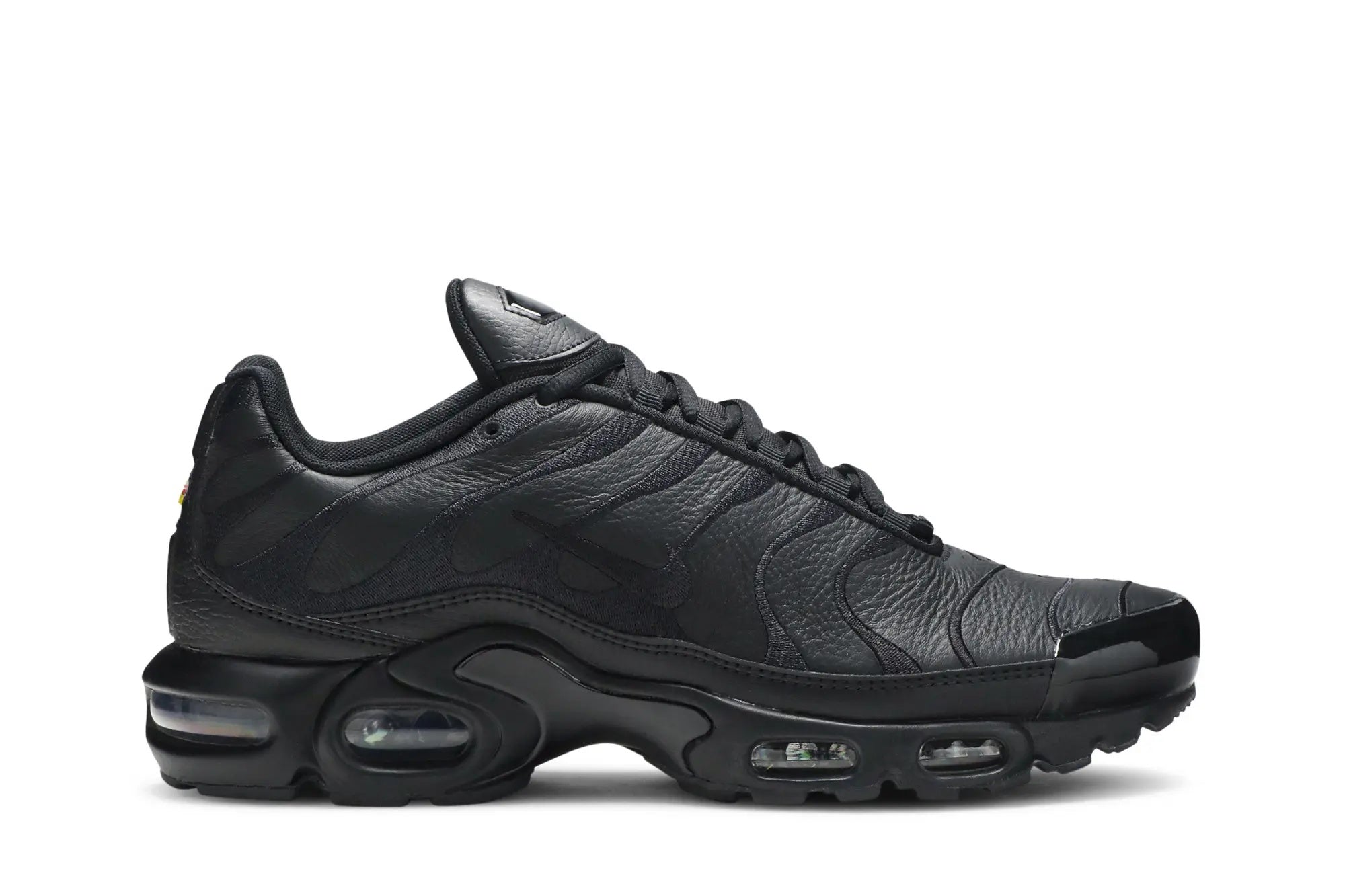 Nike Air Max Plus TN Triple Black - Premium Leather Sneaker with Max Air Cushioning