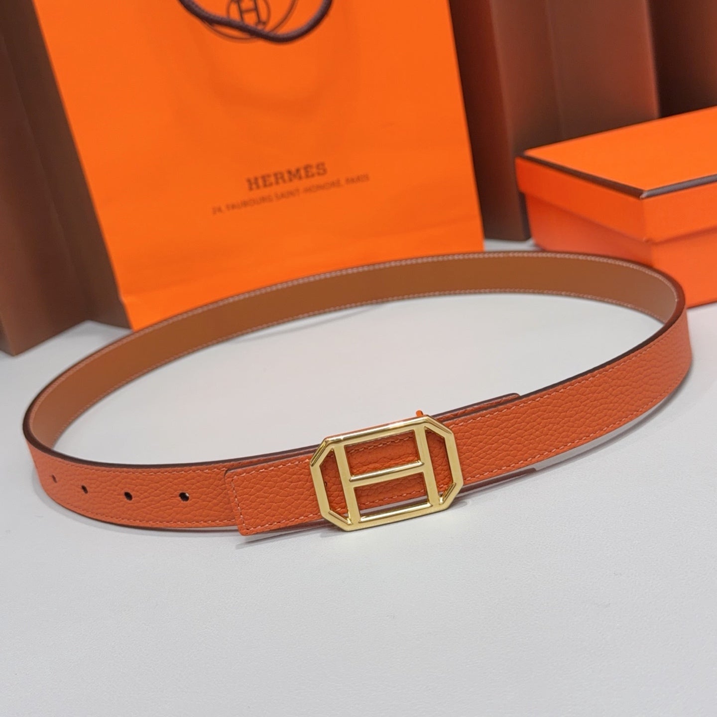HM Reversible 2.5cm Belt Leather 212400