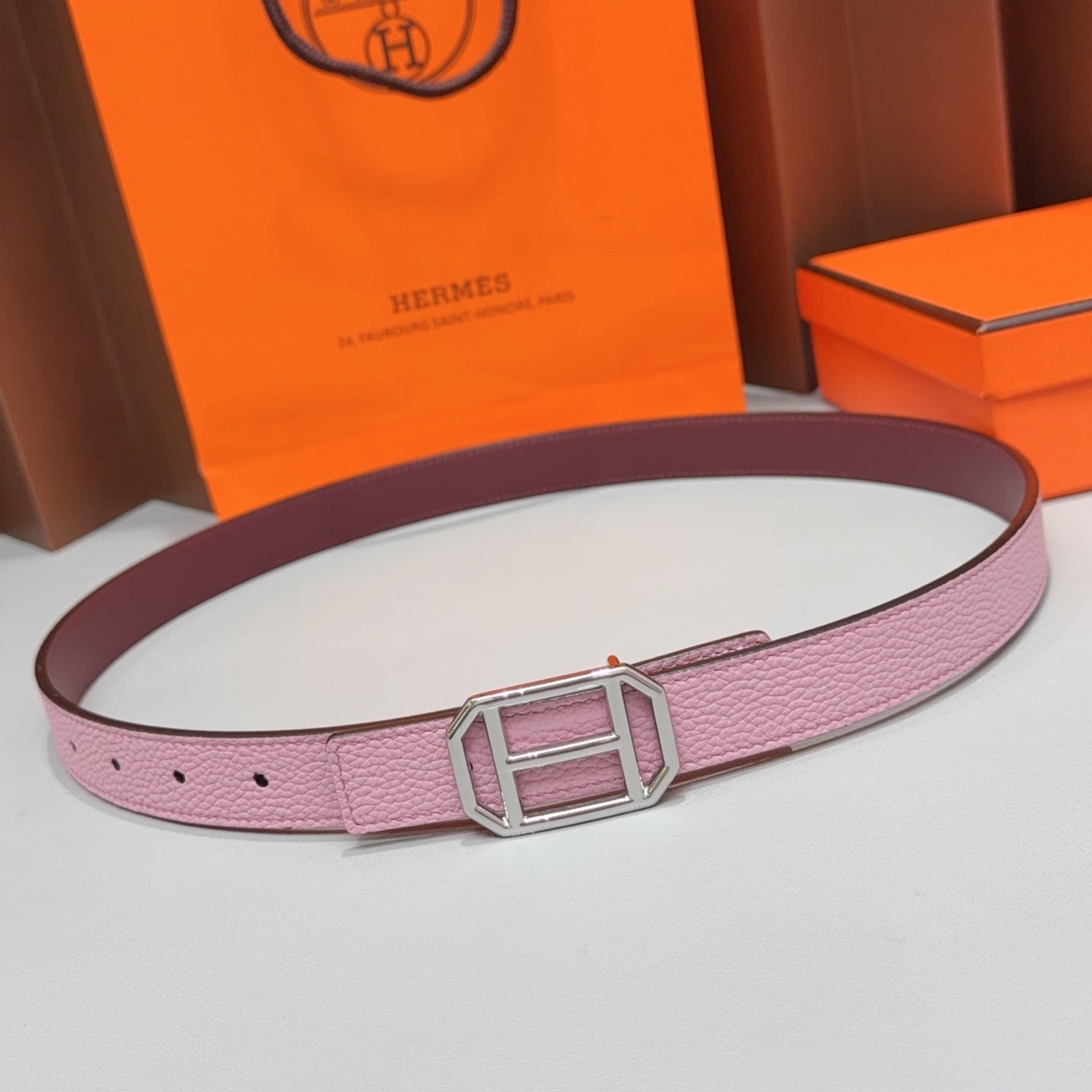 HM Reversible 2.5cm Belt Leather 212400