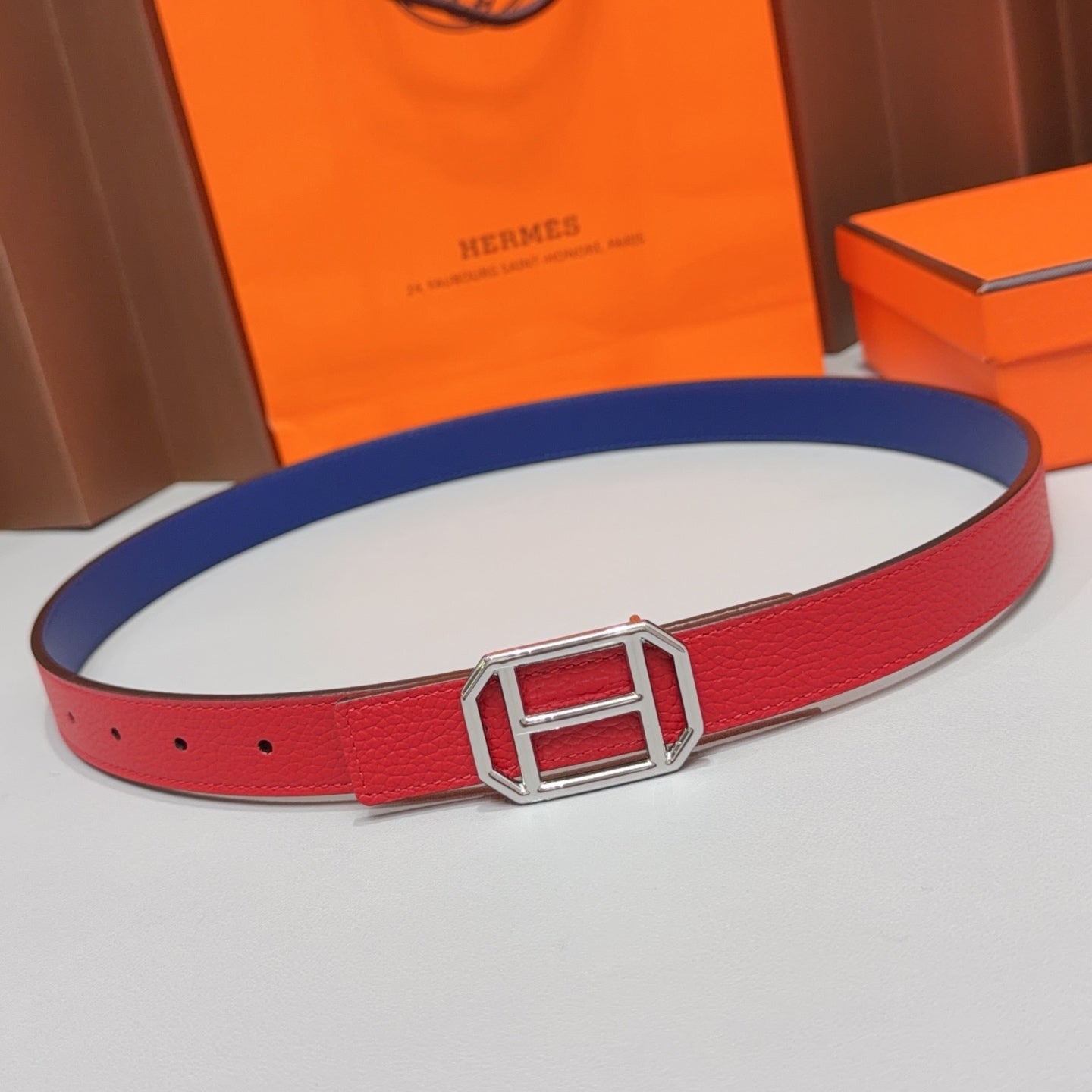 HM Reversible 2.5cm Belt Leather 212400